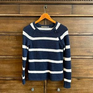 Navy blue striped sweater